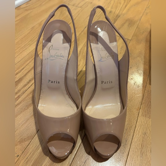 Christian Louboutin No Prive 120 Patent Nude Heels Size 37.5 - Picture 3 of 9